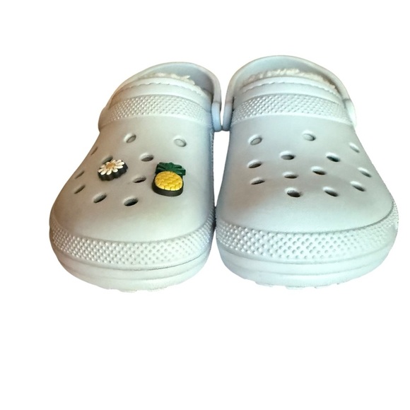CROCS CLASSIC LINED CLOG Mens & Womens Mineral Blue decorative charm Sz 8 - Picture 4 of 10